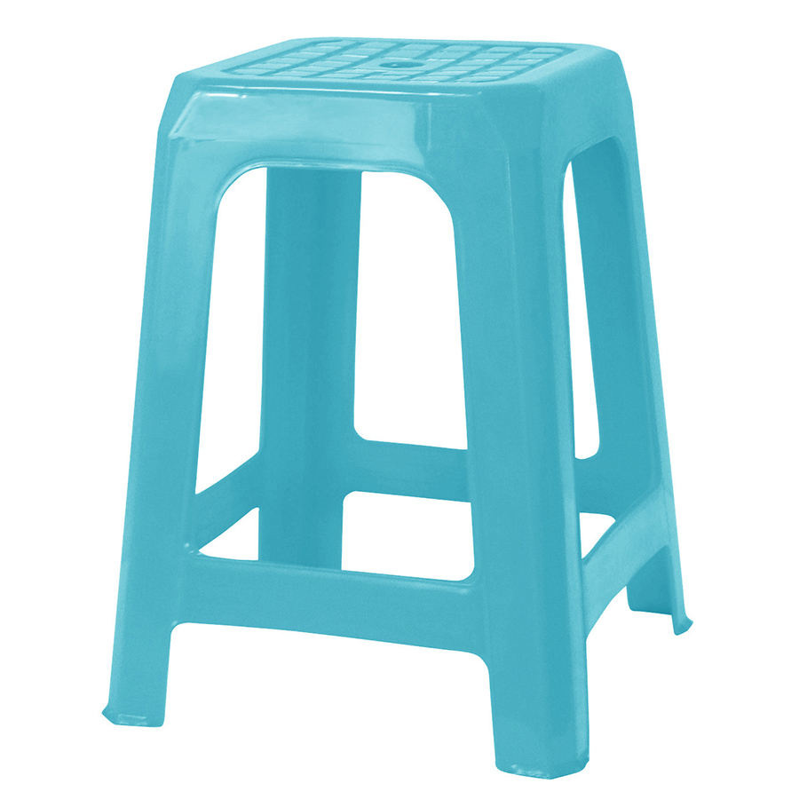 HOUSE塑膠方椅 藍