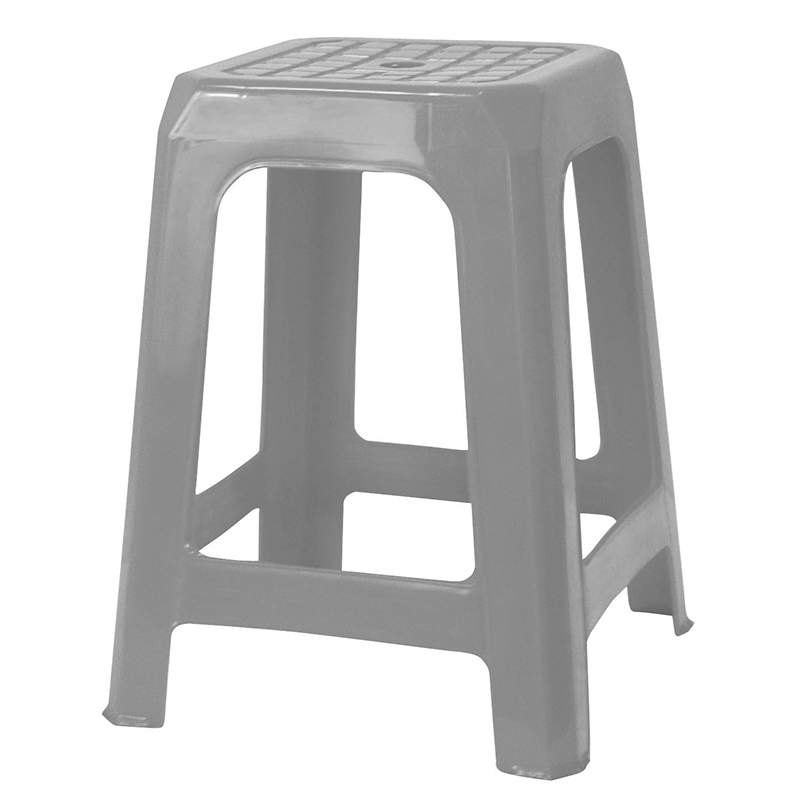 HOUSE塑膠方椅 灰